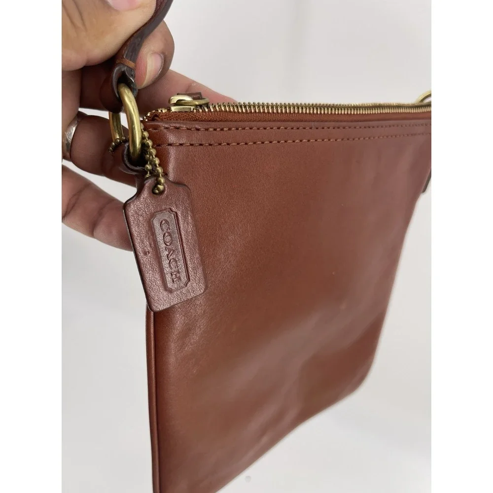 Coach Legacy Cognac Leather Crossbody Bag Purse Brass‎ Hardware Women's